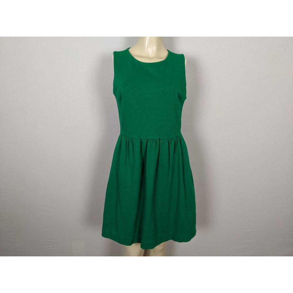 J.CREW Factory Daybreak sleeveless green Dress Style C0250 Size M - Picture 1 of 11
